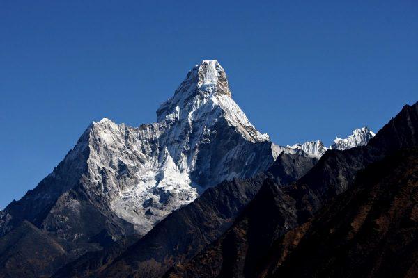 Mount Ama Dablam in the Himalayas, 22349 feet tall—the site of Valery Rozov’s last launch. (Prakash Mathema/AFP/Getty Images)