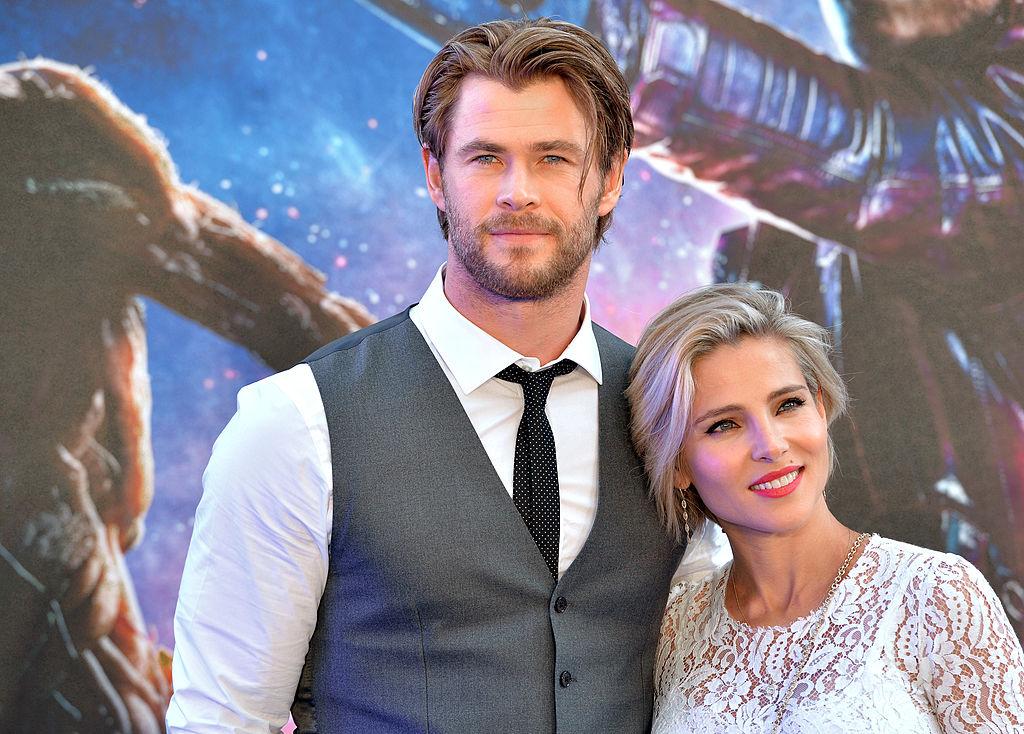 Chris Hemsworth and Elsa Pataky at the UK Premiere of "Guardians of the Galaxy" in London, 2014 (©Getty Images | <a href="https://www.gettyimages.com/detail/news-photo/chris-hemsworth-and-elsa-pataky-attend-the-uk-premiere-of-news-photo/452620976?adppopup=true">Anthony Harvey</a>)