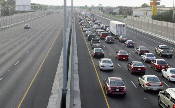 A traffic jam on westbound Interstate 10 (I-10) in New Orleans, La., on Sept. 14, 2018. (Mario Villafuerte/File photo via Getty Images)