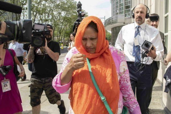 Ashiqul Alam 's mother is surrounded by reporters as she leaves federal court in Brooklyn in New York on June 7, 2019. (Mary Altaffer/AP)