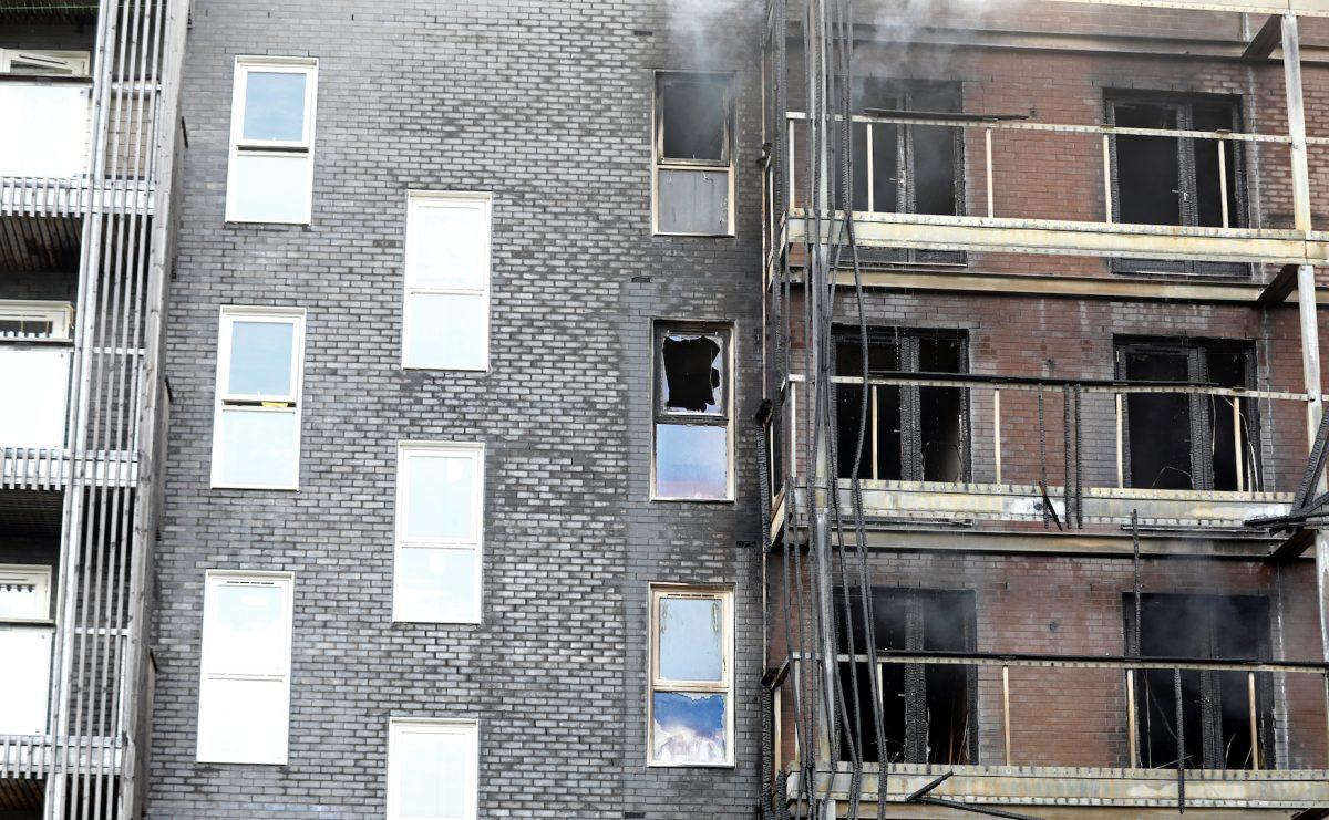 A building is seen after a fire broke out in Barking, London, Britain, on June 9, 2019. (Simon Dawson/Reuters)