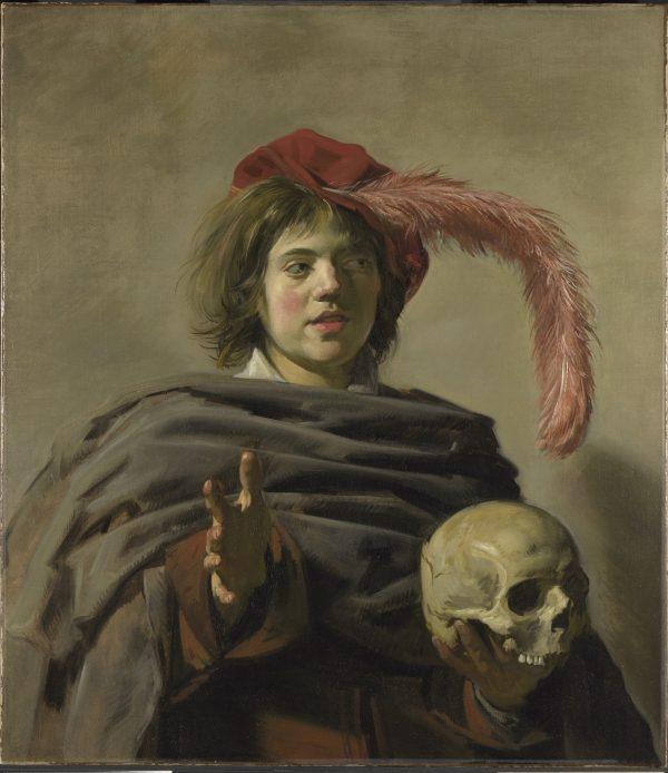 "Young Man Holding a Skull (Vanitas)," 1626-8, by Frans Hals. (The National Gallery, London)