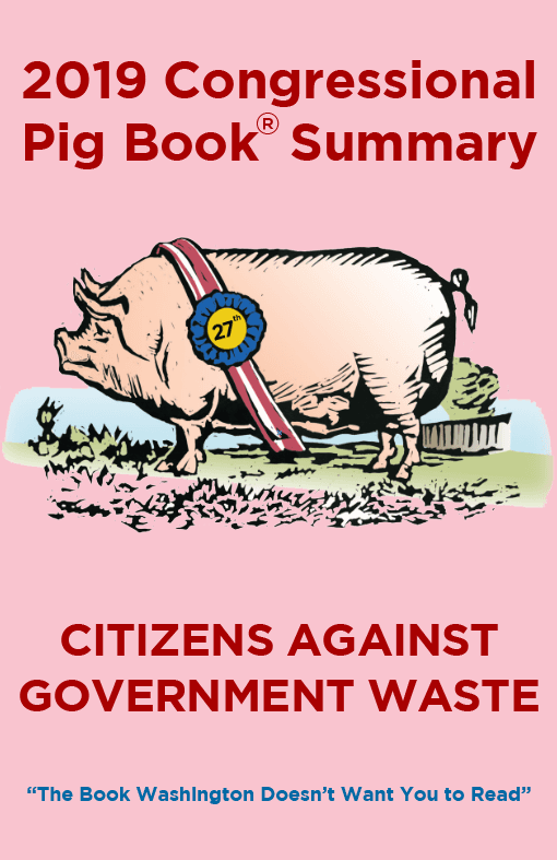 The cover of "The 2019 Congressional Pig Book." (Courtesy Citizens Against Government Waste)