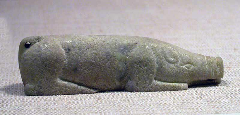 “Pig in Recumbent Position,” Eastern Han Dynasty. Dolomite. Charlotte C. and John C. Weber Collection, Gift of Charlotte C. and John C. Weber, 1994. (The Metropolitan Museum of Art)