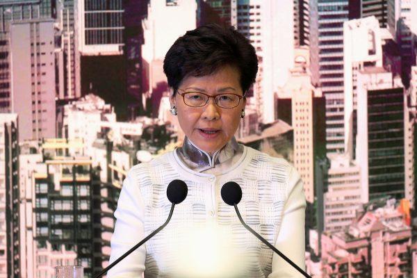 Hong Kong Chief Executive Carrie Lam speaks at a news conference in Hong Kong, on June 15, 2019. (Athit Perawongmetha/Reuters)