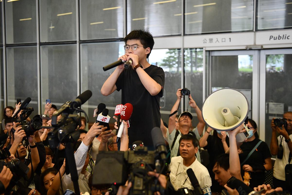 Hours After Prison Release, Hong Kong Activist Joshua Wong Joins Protest Calls for Extradition Bill Withdrawal