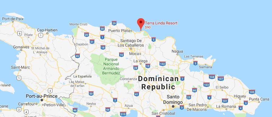 The location of the Terra Linda Resort in the Dominican Republic. (Google Maps)