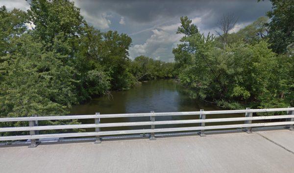The Kalamazoo River, just around the corner from Verburg Park in Kalamazoo. (Screenshot/Google Maps)
