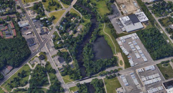 An aerial view of Verburg Park in Kalamazoo. (Screenshot/Google Maps)