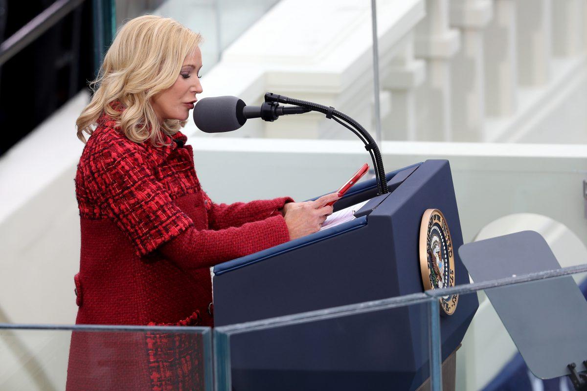 Pastor Paula White-Cain delivers the invocation at the inauguration of Donald Trump as the 45th president at the U.S. Capitol in Washington on Jan. 20, 2017. (Joe Raedle/Getty Images)