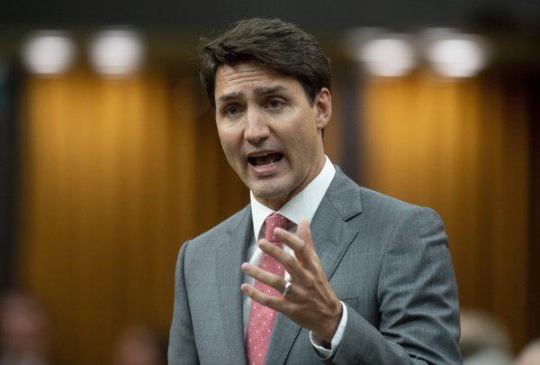 Prime Minister Justin Trudeau responds to a question during Question Period in the House of Commons in Ottawa on June 19, 2019. (Adrian Wyld/The Canadian Press)