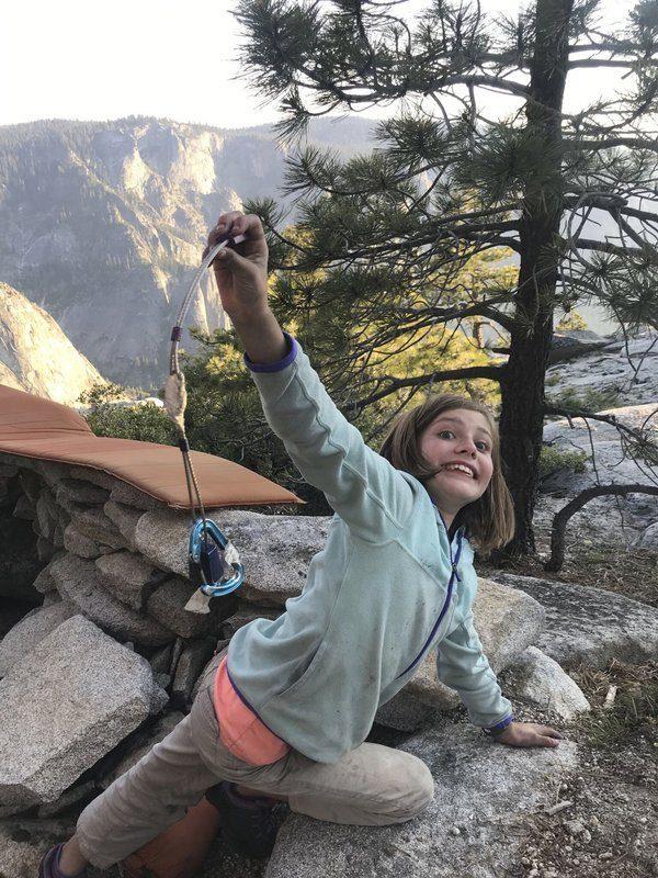 A 10-year-old Colorado girl has scaled Yosemite National Park's El Capitan, taking five days to reach the top of the iconic rock formation on June 12, 2019. (Michael Schneiter via AP)