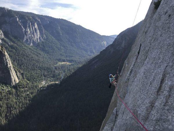 Selah Schneiter during her climb up El Capitan in Yosemite National Park, Calif., on June 10, 2019. (Michael Schneiter via AP)