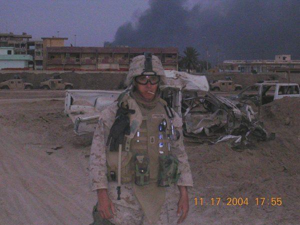 Buzz Bryan in Fallujah, Iraq. (Courtesy of Nick Benas)