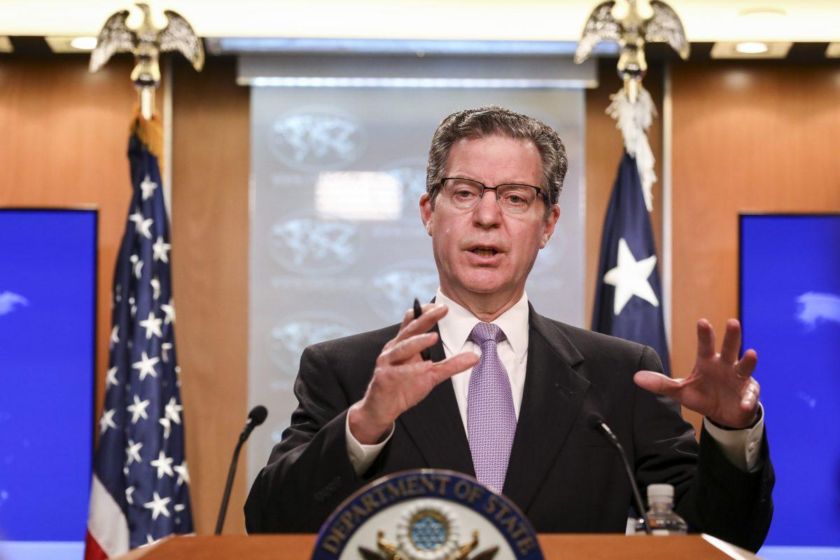 Ambassador-at-Large for International Religious Freedom Sam Brownback speaks at the Department of State in Washington on June 21, 2019. (Samira Bouaou/The Epoch Times)