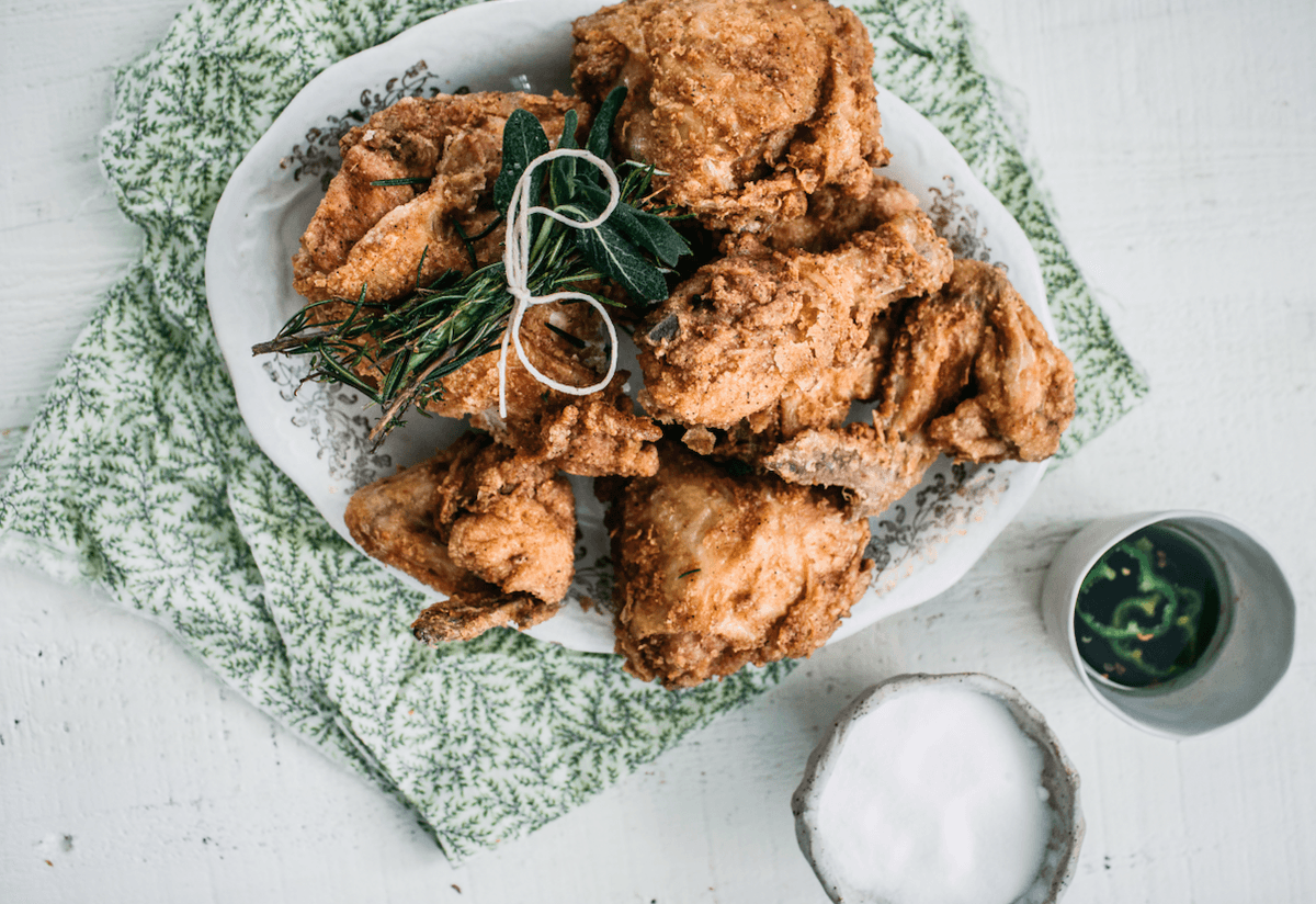 Buttermilk and Herb-Fried Chicken With Hot Honey