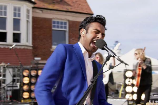 Himesh Patel plays a man who plagiarizes The Beatles, in “Yesterday.” (Jonathan Prime/Universal Pictures)