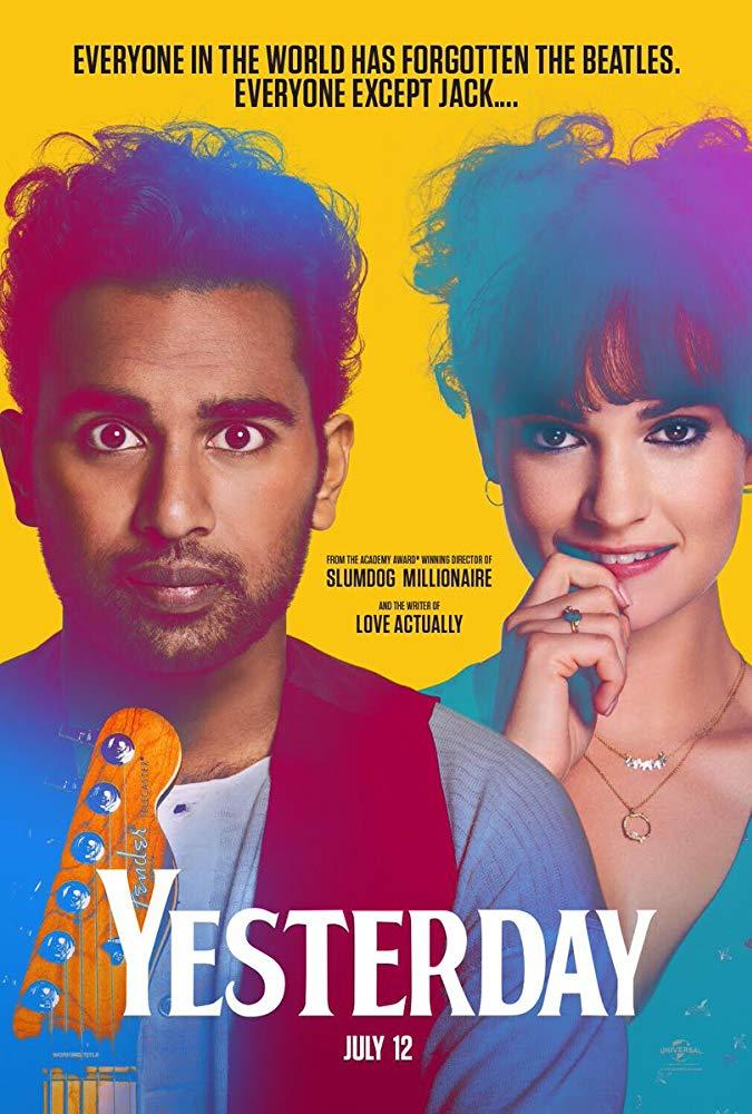Himesh Patel plays a man who plagiarizes The Beatles, and Lily James plays his wannabe girlfriend, in “Yesterday.” (Universal Pictures)