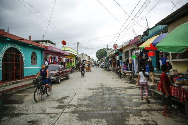 A street in the border town of Tecun Uman, Guatemala, on June 25, 2019. (Charlotte Cuthbertson/The Epoch Times)