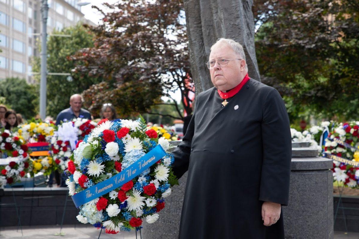 Rev. Charles H. Nall at the 12th Annual Roll Call of Nations Wreath Laying Ceremony (Lynn Lin/Epoch Times)