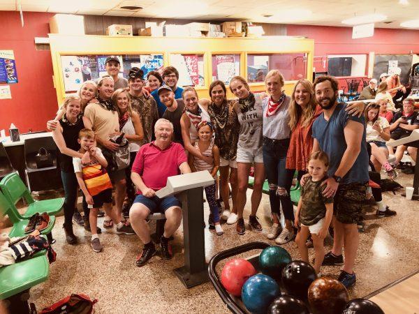 The Coleman clan takes bowling. (Courtesy of Caroline Chambers)