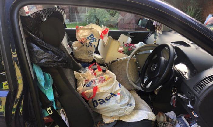 Police Post Photo of Car So Messy the Driver Couldn’t Grab Hand Brake and Crashed