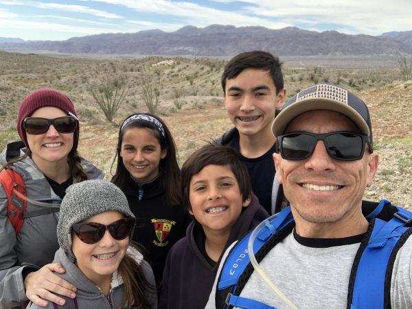 Calvin Smith (R) goes hiking with his children every weekend. (Courtesy of Calvin Smith)
