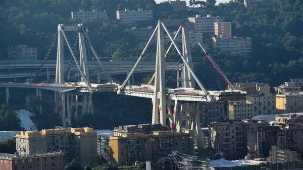 General view of Morandi Bridge, before controlled explosions will demolish two of its pylons almost one year since a section of the viaduct collapsed killing 43 people, in Genoa, Italy on June 28, 2019. (Massimo Pinca/Reuters)