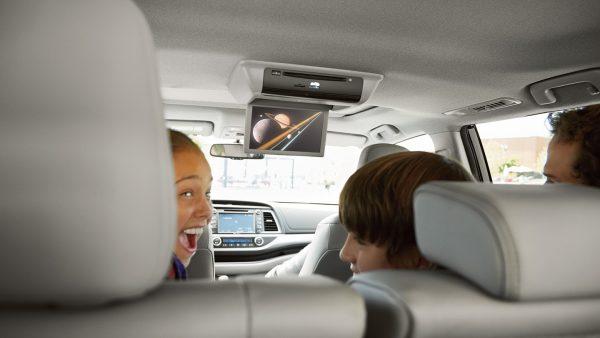 Rear seat Blu-ray Disc entertainment system. (Courtesy of Toyota)