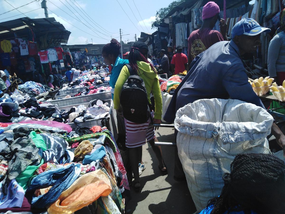 A section of the busy Gikomba market, Nairobi, Kenya, on June 19, 2019. (Dominic Kirui/The Epoch Times)