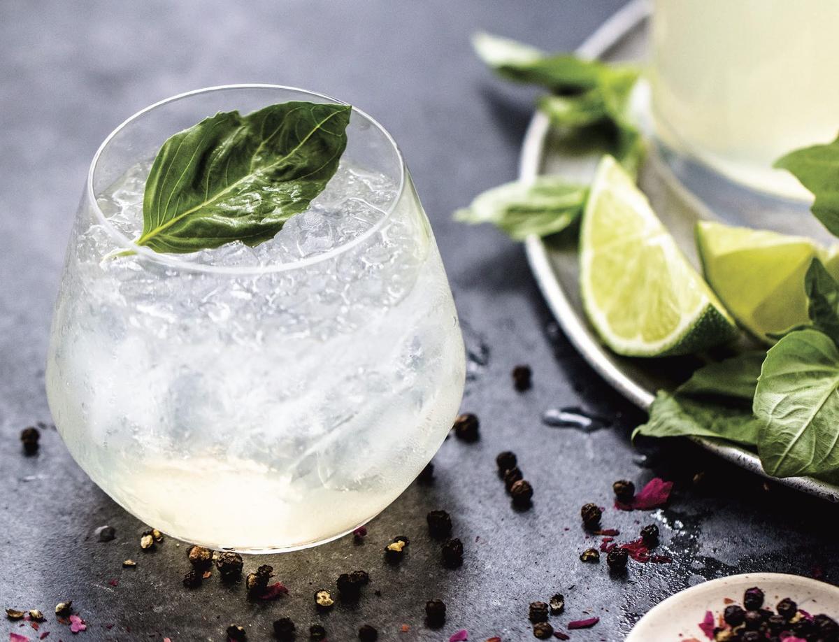 Birds Again (Sauvignon Blanc, Vermouth, Rose Water, and Basil Sour)