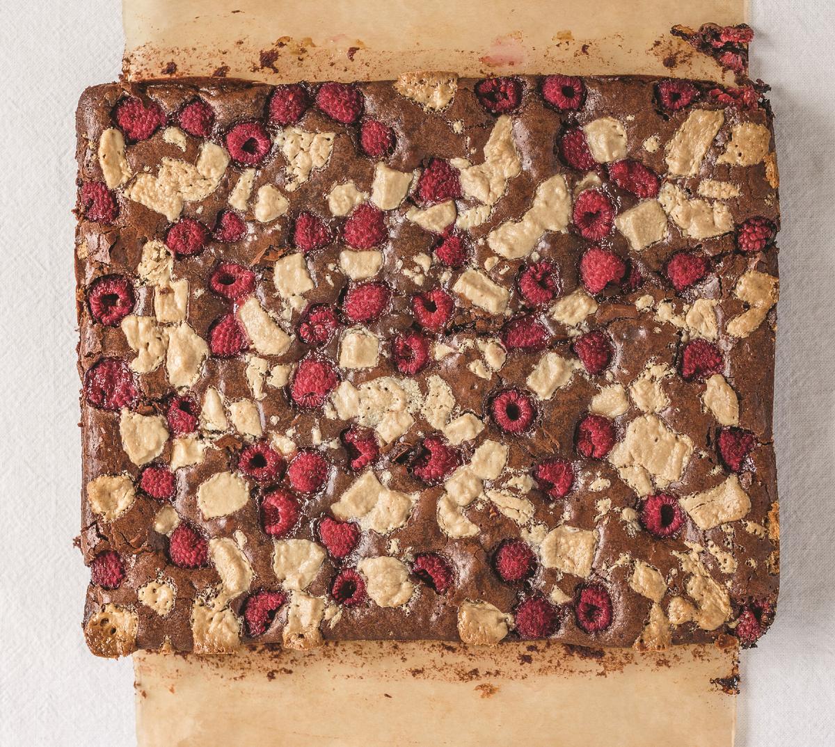 Raspberry Halva Brownies