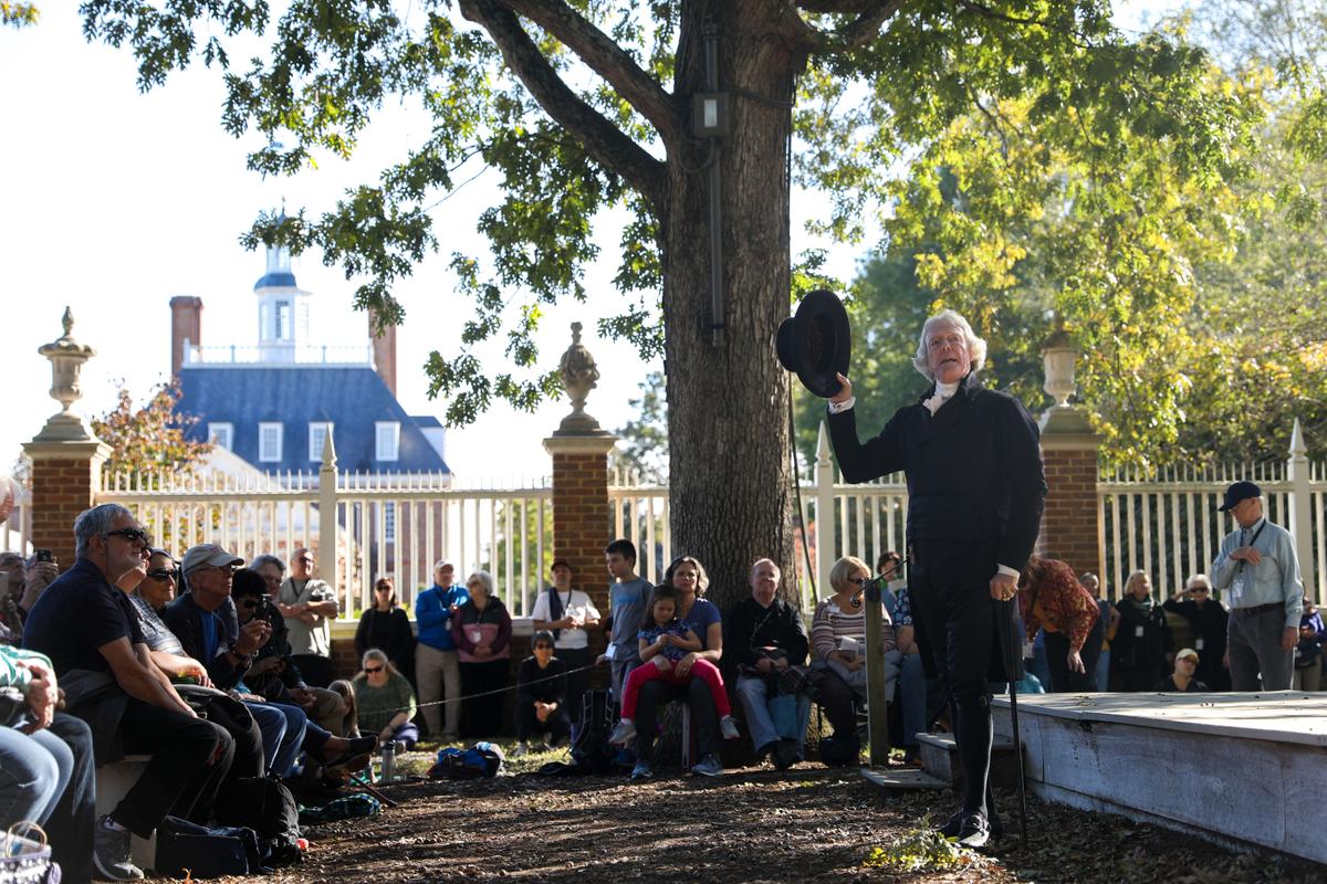 Actor Bill Barker is one of the nation's foremost interpreters of Thomas Jefferson. (He is now working at Monticello.) (Samira Bouaou/The Epoch Times)