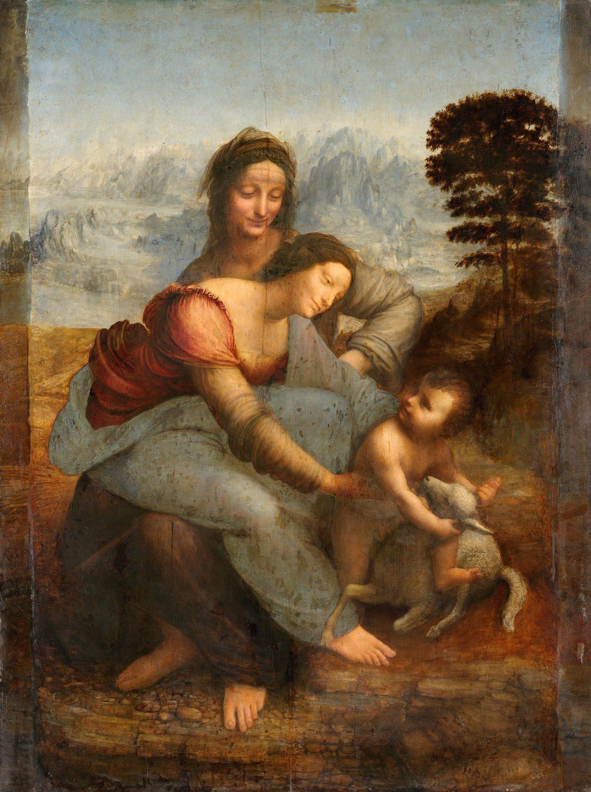 “The Virgin and Child With Saint Anne” by Leonardo da Vinci. Louvre. (Public Domain)