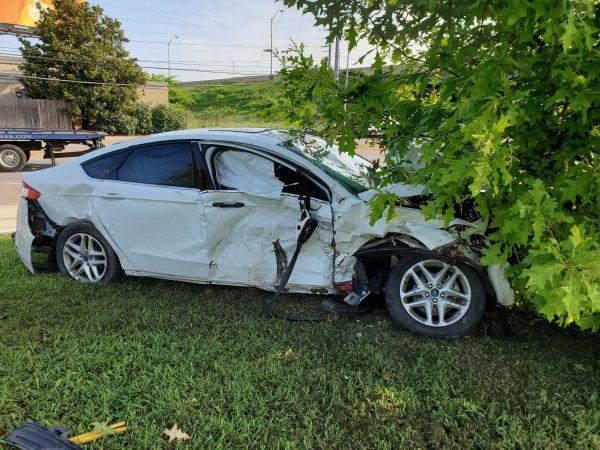 A Ford Fusion at the crash site in Nashville on July 4, 2019. (NMPD)