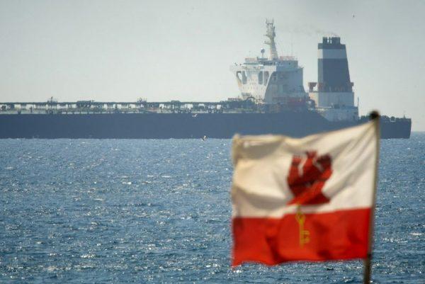 A view of the Grace 1 supertanker in the British territory of Gibraltar on July 4, 2019. (Marcos Moreno/AP Photo)