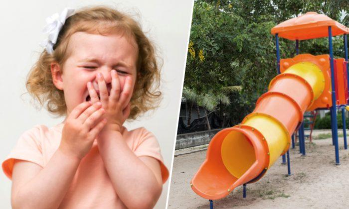 Tot Emerges From Tunnel Slide With Bloody Wounds, Mom’s Shocked When She Looks Inside