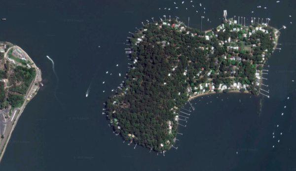 Dangar Island, New South Wales. (Screenshot/Google Maps)