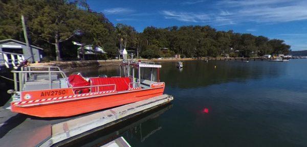 A view out into the Hawkesbury River from the jetty on Dangar Island, New South Wales. (Screenshot/Google Maps)