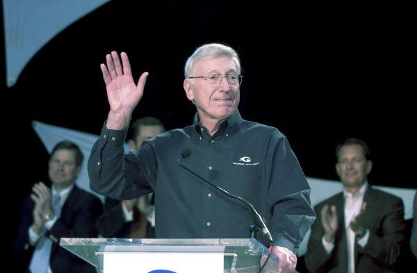 Home Depot co-founder Bernie Marcus speaks before a ribbon-cutting ceremony at the Georgia Aquarium in Atlanta, Georgia, on Nov. 19, 2005. (Barry Williams/Getty Images)