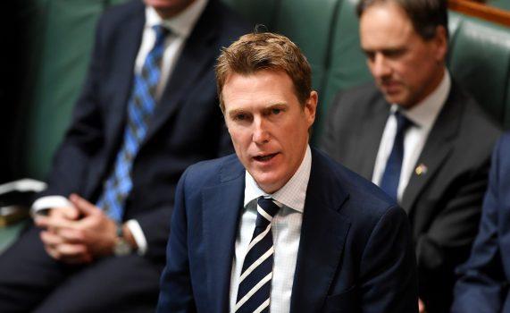 Attorney-General Christian Porter speaks in the House of Representatives at Parliament House in Canberra, Australia, on July 2, 2019. (Tracey Nearmy/Getty Images)