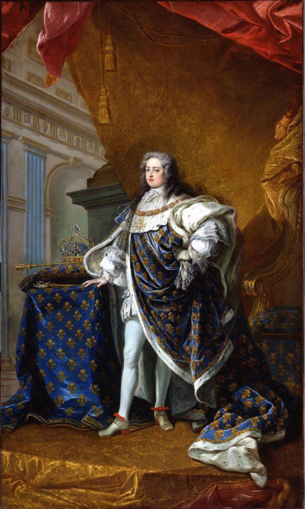 Louis XV, the king of France, circa 1728, by an unknown artist. Oil on canvas. National Museum of the Palace of Versailles and the Trianon, Versailles. (Gerard Blot/Palace of Versailles (RMN-GP))
