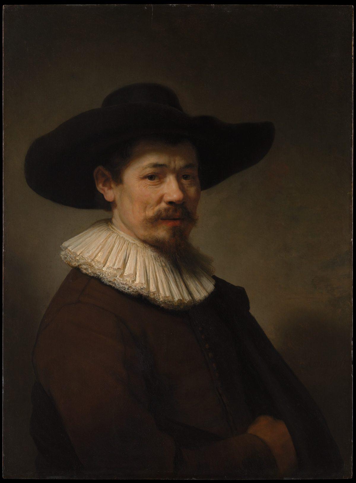 “Herman Doomer,” 1640, by Rembrandt van Rijn). Oil on wood, 29 5/8 inches by 21 3/4 inches. H. O. Havemeyer Collection, bequest of Mrs. H. O. Havemeyer, 1929. (The Metropolitan Museum of Art, New York)