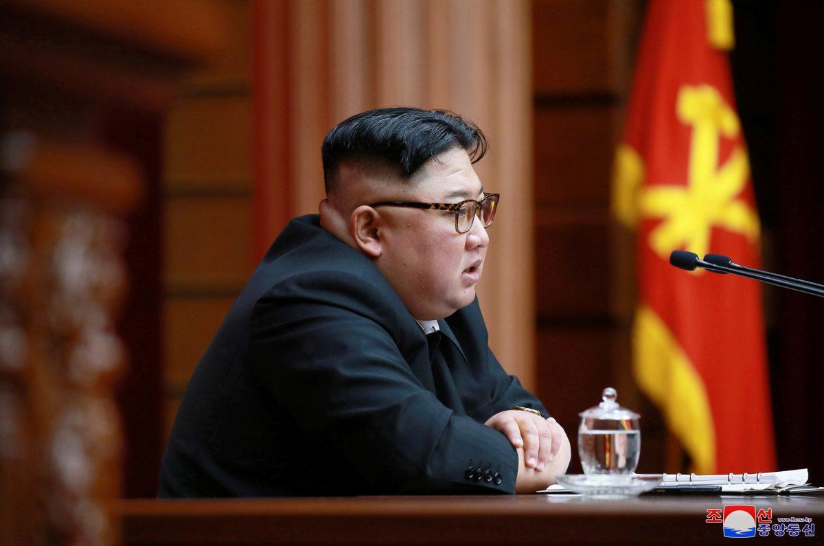 North Korean leader Kim Jong Un speaks during the 4th Plenary Meeting of the 7th Central Committee of the Workers' Party of Korea in Pyongyang on April 10, 2019. (KCNA via Reuters/File Photo)