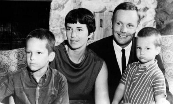 Neil Armstrong and his family in a still shot from “Armstrong.” (Gravitas Ventures)