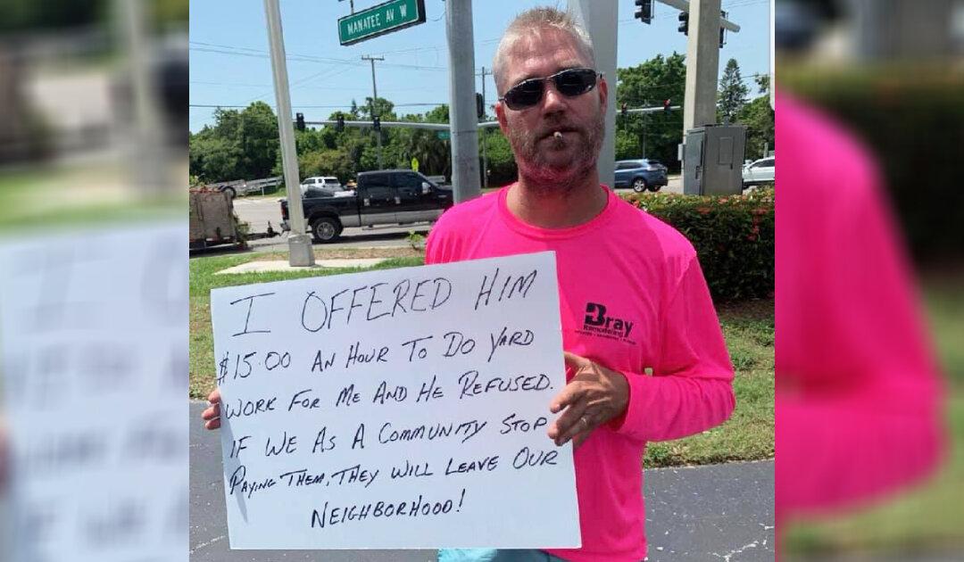 Business Owner Warns Public Not to Donate to Homeless Man Who Refused Job