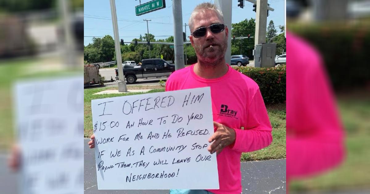 Business Owner Warns Public Not to Donate to Homeless Man Who Refused Job