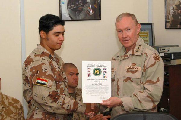 Hamody Jasim with General Martin Dempsey. (Courtesy of Hamody Jasim)