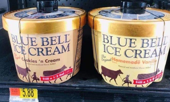 Another Texas Walmart Customer Licks Blue Bell Ice Cream, Claims Innocence