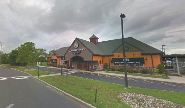 A screenshot from Google Maps shows Chickie's and Pete's sports bar in Egg Harbor Township, N.J. (Screenshot via The Epoch Times)